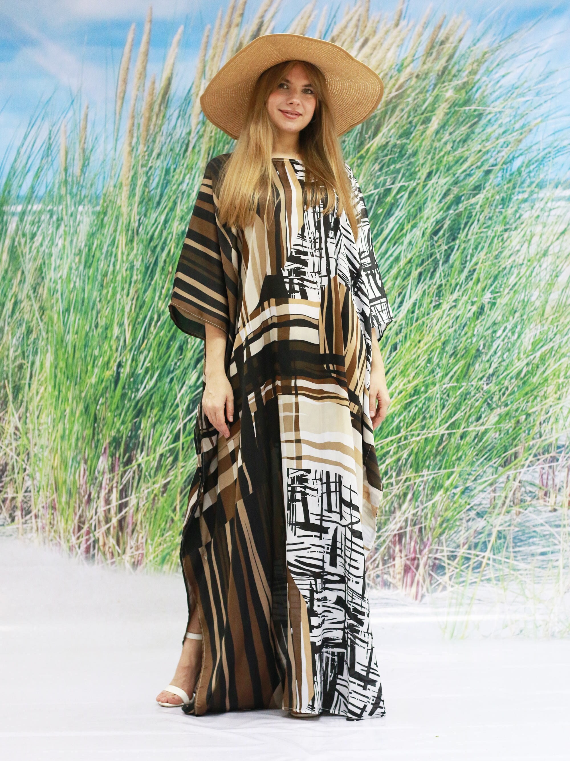 Silk Robe Kaftan Beach Cover Up Minimalist Kaftan Resort - Etsy Singapore