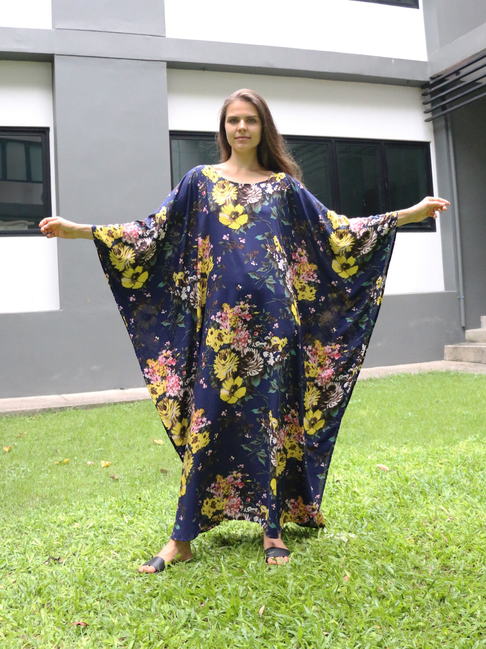 Cotton Caftan Cotton Floral Kaftan For Women Kaftan Etsy