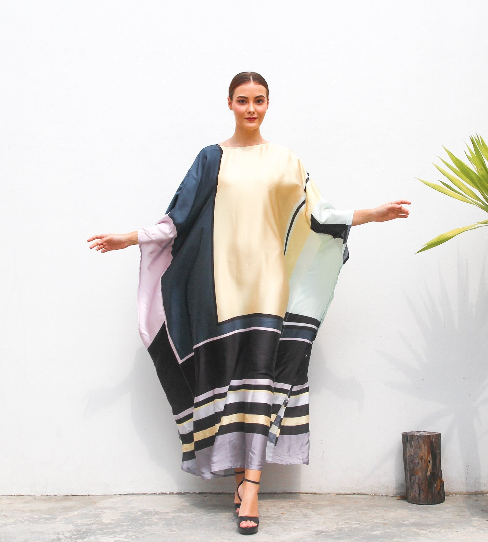Silk Kaftan Plus Size Silk Kimono Silk Robe Beach Wear - Etsy