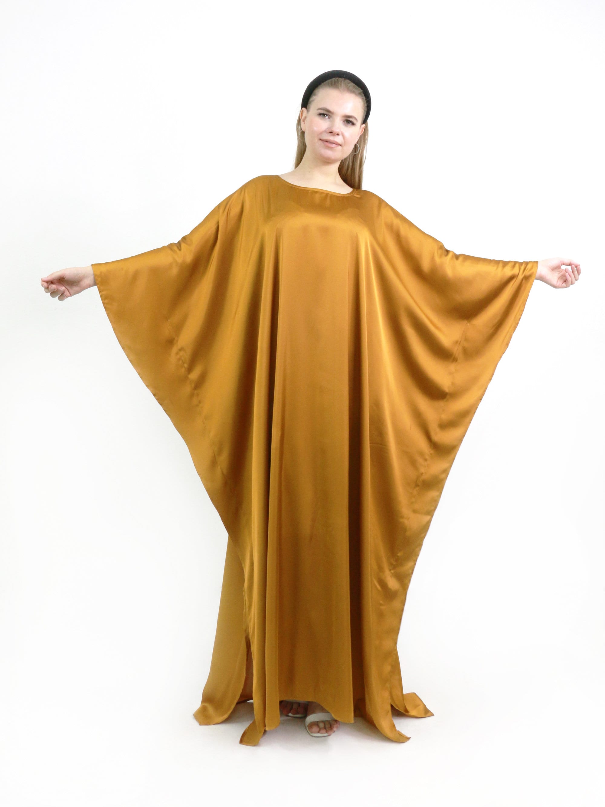 Gold Kaftan Wedding Dress Silk Kaftan Beach Silk Kaftan Etsy