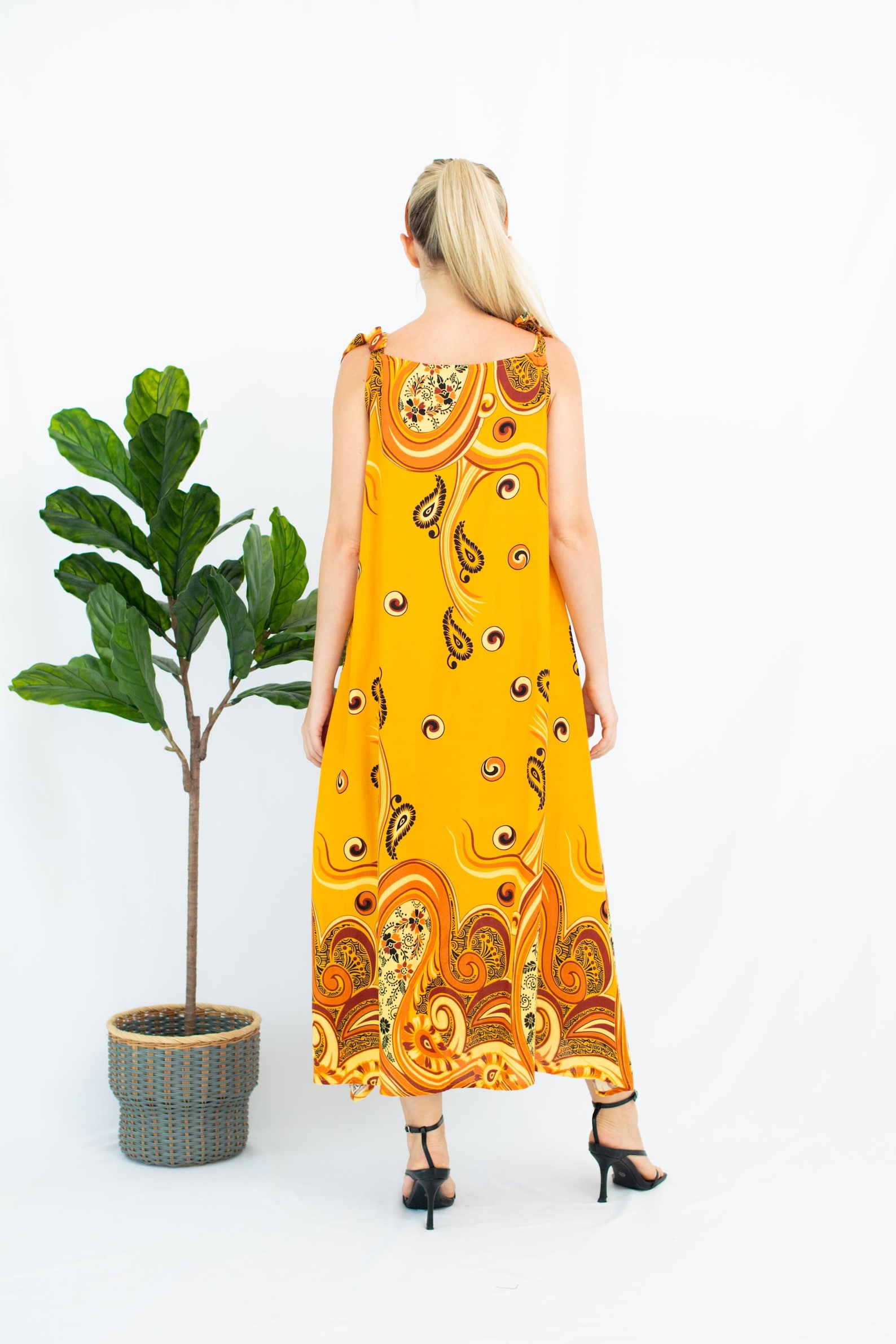 Yellow Sundress Plus Size for Women Summer Sundress Cotton | Etsy
