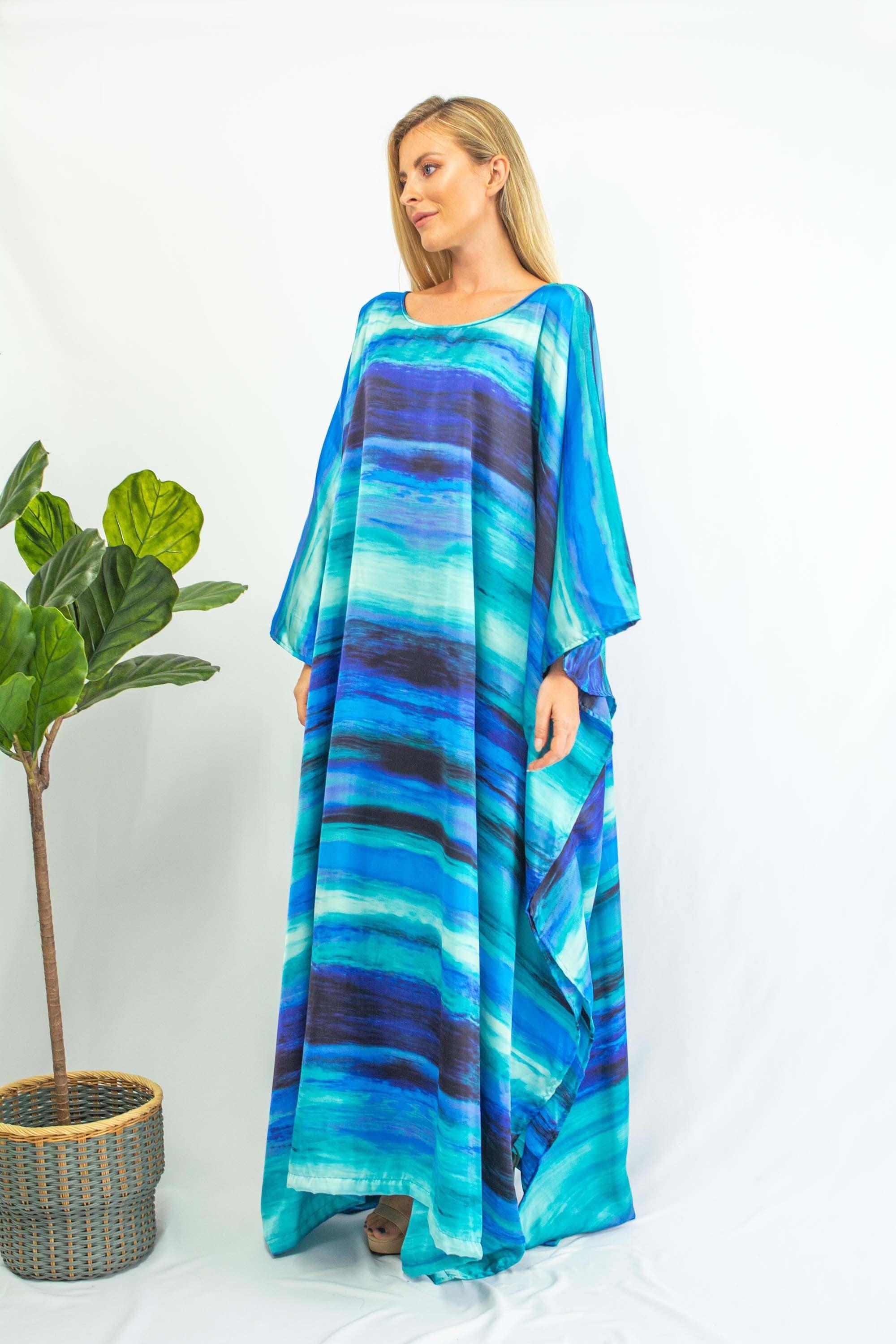 silk caftan plus size