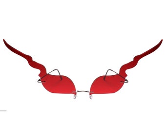 Funky Feuer Flamme Form Rote feurige Brillen