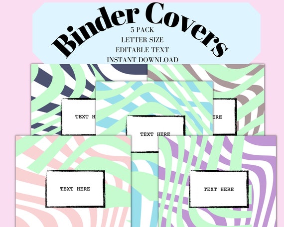 Binder Cover Printable Binder Inserts Binder Journal Binder | Etsy