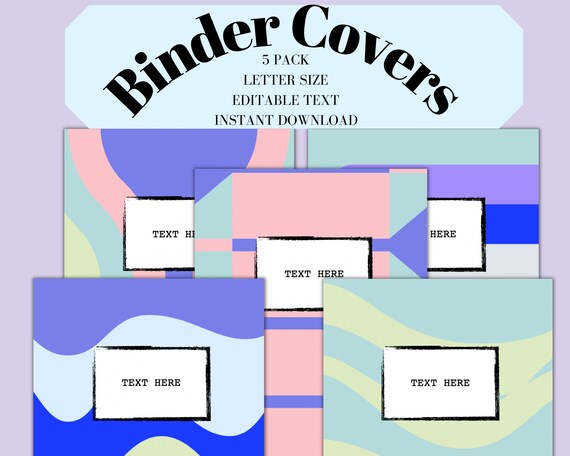 Binder Cover Printable Binder Inserts - Etsy