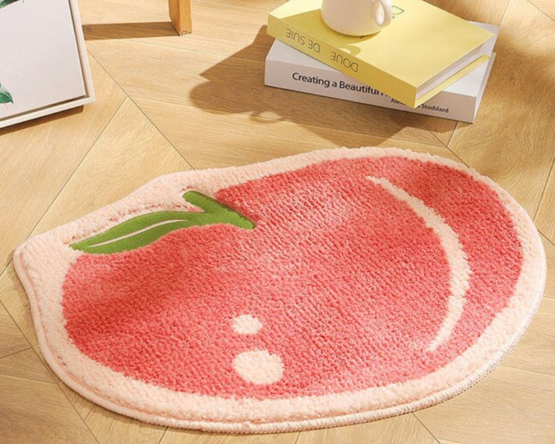 Peach Rug Peach Door Mat Decorative Area Rug Rugs for Etsy