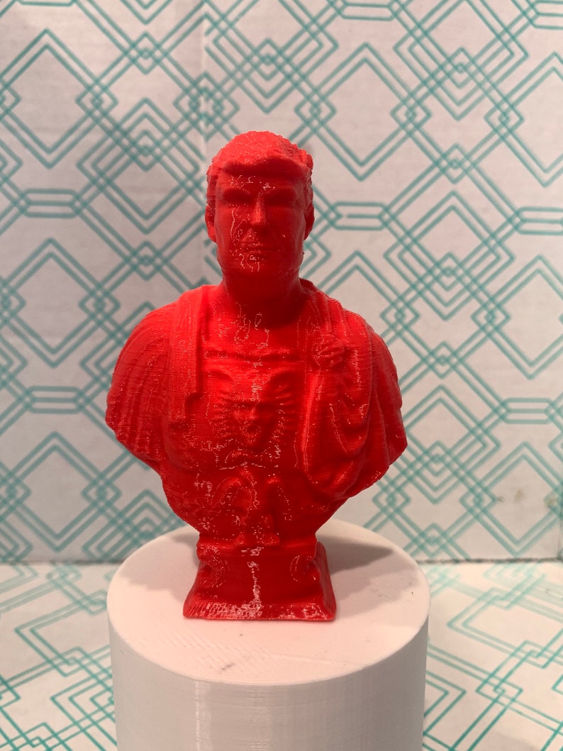 President Donald Trump Bust 3D Printed Red