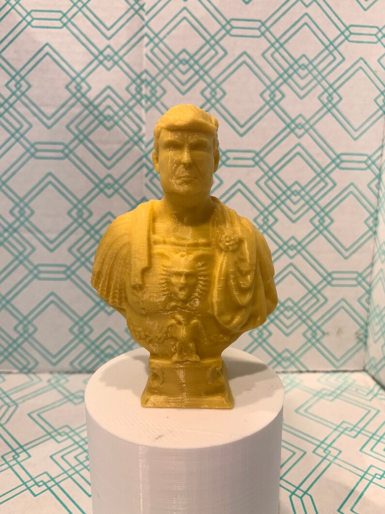 President Donald Trump Bust 3D Printed Yellow