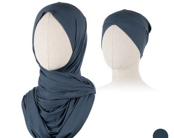 TAKVA Infinity Hijab Set | Muslim women headscarf, modest jersey shawl, instant hijab