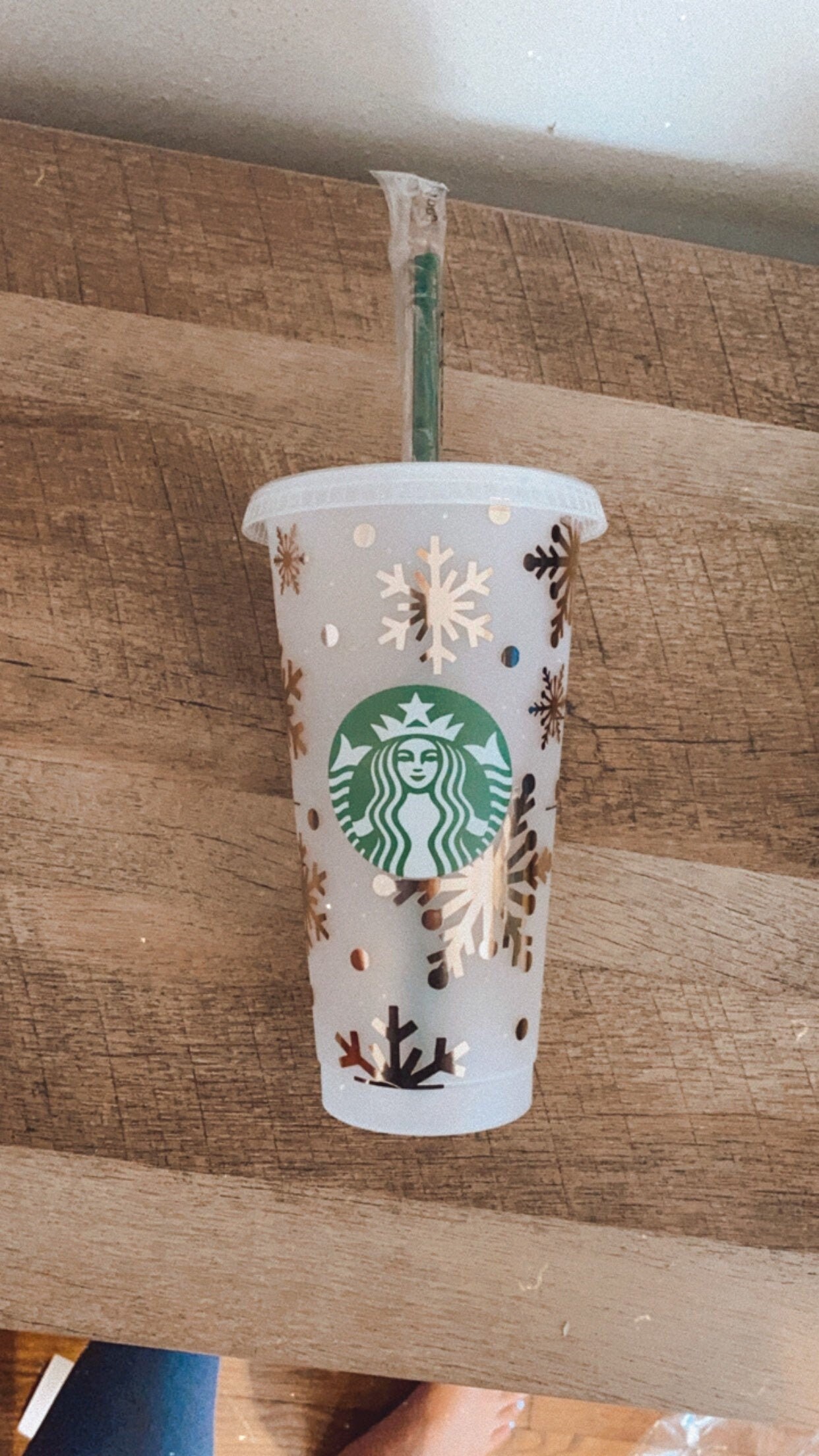 NEW Starbucks winter snowflake reusable cup Etsy