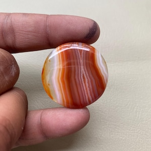 Orange Banded Agate Cabochons Orange banded Agate Gemstone Orange banded Agate Loose Semiprecious Jewelry Making Size 34X5 MM Approx 133Cts