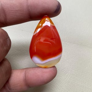 Orange Banded Agate Cabochons Orange banded Agate Gemstone Orange banded Agate Loose Semiprecious Jewelry Making Size 41X26X6 MM Approx