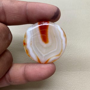 Orange Banded Agate Cabochons Orange banded Agate Gemstone Orange banded Agate Loose Semiprecious Jewelry Making Size 34X5 MM Approx 123Cts