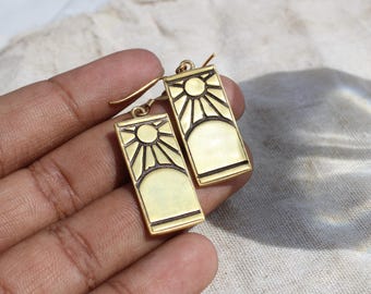 Hanafuda Anime Earrings: 925 Sterling Silver, Unisex Design