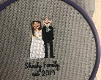 CUSTOM WEDDING Cross Stitch PORTRAIT