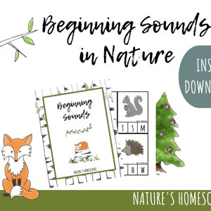 Beginning Sounds In Nature - Homeschool Printables for Reading and Phonics