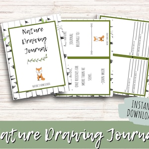 Printable Nature Journal Homeschool Learning Materials Charlotte Mason  Nature Study Preschool Curriculum Toddler Busy Book Printable 