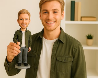 Custom bobbleheads figurines, Handmade Clay 3D statue,Unique Birthday Gifts for Men,Anniversary gift