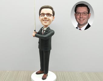 Custom bobblehead doll, personalized 3D clay birthday figurine, his anniversary gift, Christmas present