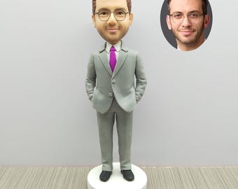 Custom Bobblehead Doll, Personalized Clay Sculpture Gift,Anniversary/Birthday Gifts for Men