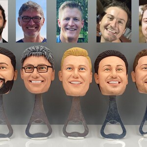 Personalized bottle opener, custom wine bottle stoppers, face bottle opener, bartender gifts, wedding bottle opener, best man gifts