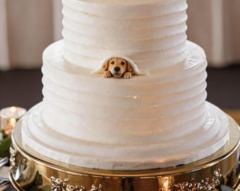 Custom Dog Wedding/Birthday Cake Toppers, Handcrafted Polymer Clay Pet Figurines
