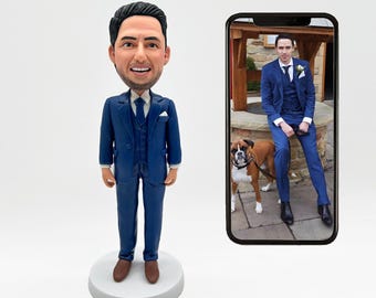 Custom groom bobblehead dolls, custom groomsmen bobblehead dolls, personalized groom bobblehead dolls, custom men's bobblehead dolls
