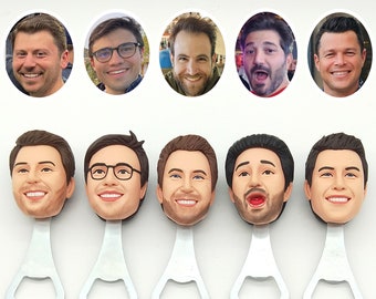 Customised bottle opener Groom's gift Personalised bottle opener Customised head bottle opener Best man gift Birthday gift