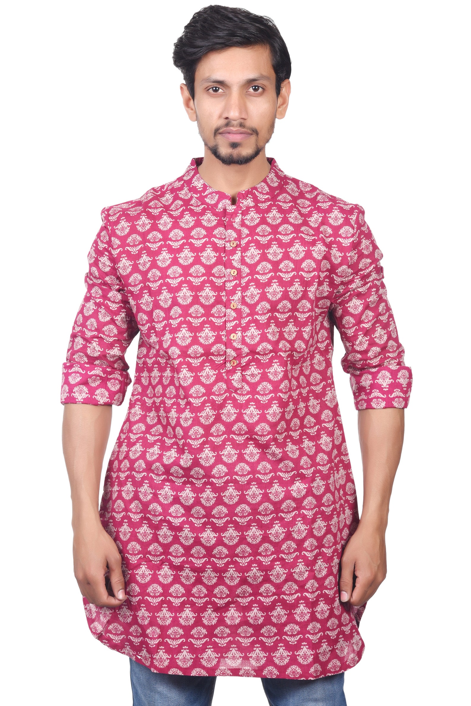 Block Print Kurta For Mens Gift For Him Indian Block Print Etsy