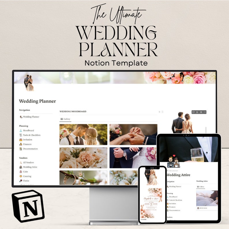 The Ultimate Notion Wedding Template, Notion Template, Notion Planner The Ultimate Notion Wedding Template, Notion Template, Notion Planner