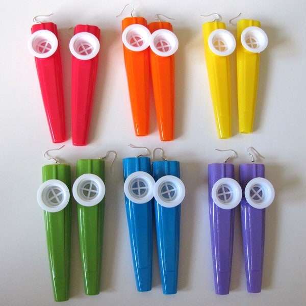 Kazoo Earrings, 6 Colors