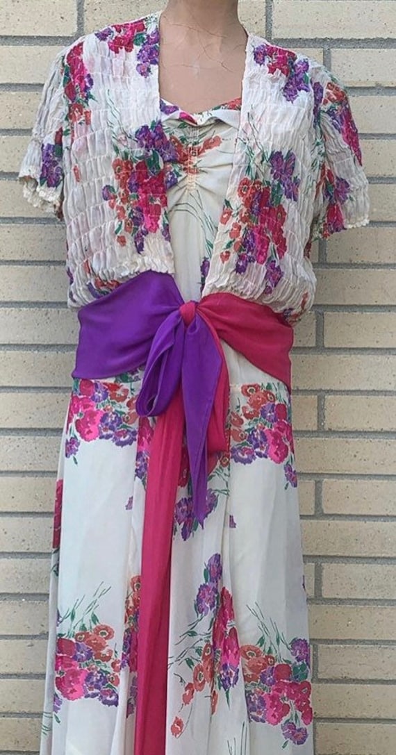 1930s Floral Dress Set