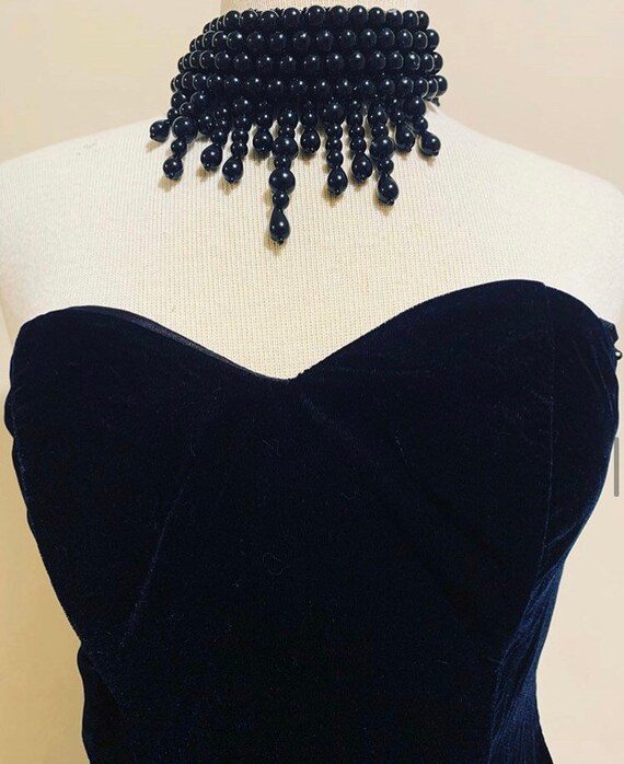 Jessica McClintock for Gunne Sax Velvet Beaded Cho