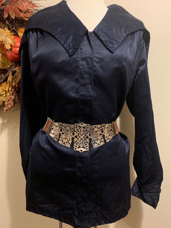Edwardian/early 20s Midnight Blue Blouse