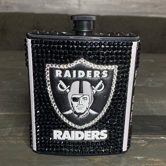 RAIDERS Flask, Blinged Out, Bedazzled Flask, Flask, Raiders, Collectors Item