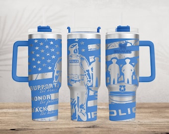 Police Policeman Police Wife First Responder Back the Blue 40oz Tumbler