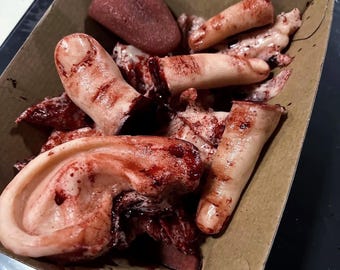 Fausses parties du corps Hannibal Lecters bizarreries Halloween morbide Zombie effets spéciaux SFX cadeau bâillon
