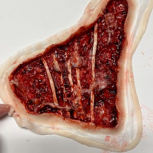 Detailed Exposed Foot Ligaments Wound Silicone Prosthetic for Film, TV Halloween Costume, Special Effects (SFX) Makeup Prop Medical Training