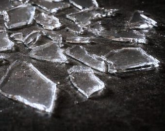 Clear Silicone Glass Shards, Fake Breakaway for Film Props, SFX Makeup Halloween