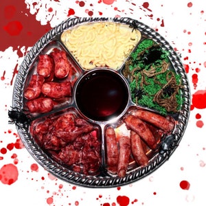 Gorey Halloween Platter Decoration for Halloween Parties, Zombie Makeup, Film and TV, Special Effects Makeup (SFX). By Forensic FX