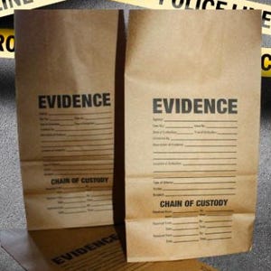 Crime Scene Investigation Brown Paper Evidence Bag Film TV Forensic Science CSI Movie decoration accessory fake prop horror