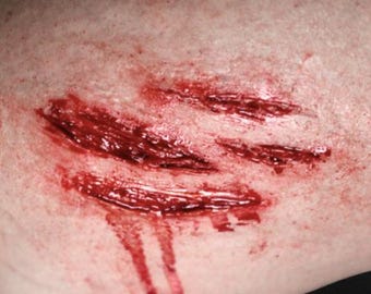 Cuts Lacerations Wound Silicone Prosthetic - Special Effects Makeup Fake Injury Halloween Costume