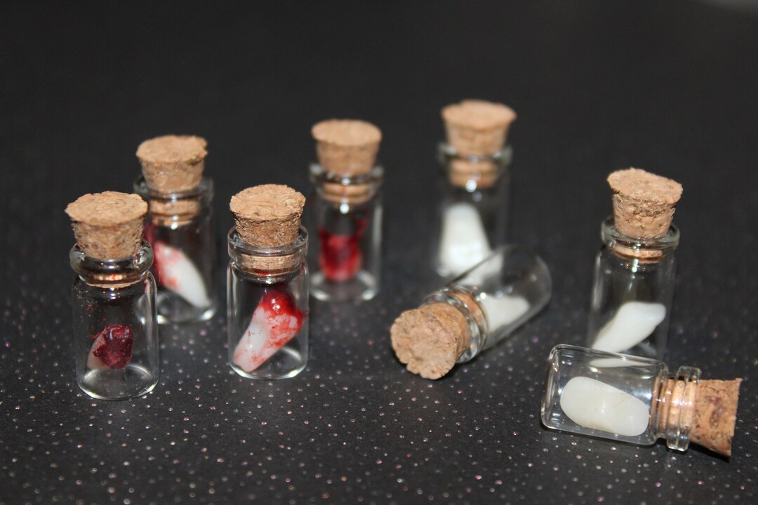 Teeth In Jar Variety Pack of Tooth Specimen Jars. Apothecary Vials. Antique, Horror ...