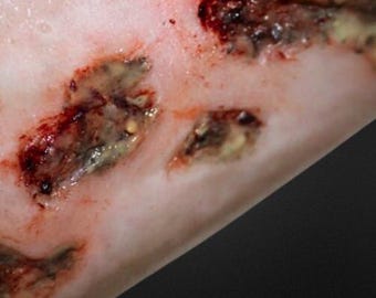 Infected Wound Silicone Prosthetic – SFX Makeup Zombie Infection Halloween Costume