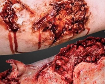 Silicone Prosthetic - Large Deep Leg Wound