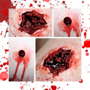 Entry & Exit Bullet Gunshot Wound Prosthetic Silicone Bundle for Film, TV, Halloween, Special Effects Makeup (SFX), Zombie, Film, ForensicFX