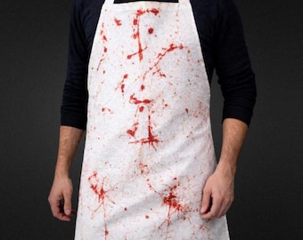 Blood Splattered Apron Halloween Costume Adult Kids Butchers Horror Zombie Morbid Oddities Party Killer Clown Ghost Prop