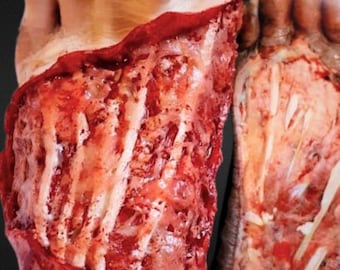 Exposed Ligaments Skinned Foot Silicone Prosthetic – SFX Special Effects Makeup Halloween Costume