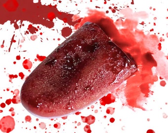 Bloody Severed Tongue Prop for Film & TV, Halloween, Zombie Makeup, Cosplay, Special Effects (SFX), Medical Training, Forensic Training