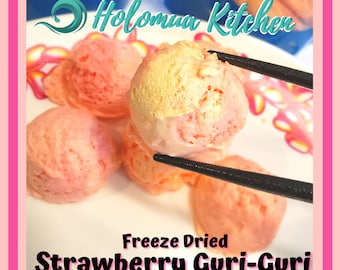 Freeze Dried Strawberry Guri-Guri Ice Cream Scoops